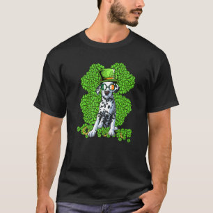 T-shirt Drôle Dalmatien Chien Shamrock Jour de la Saint Pa