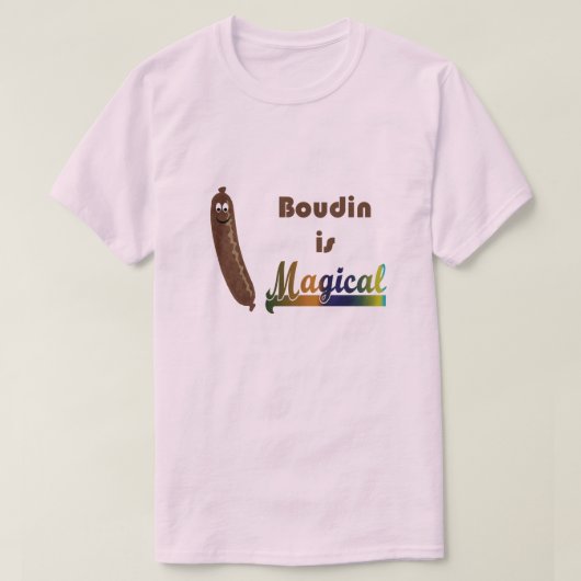T-shirt drôle d'amants de Cajun Louisiane Boudin (Design devant)