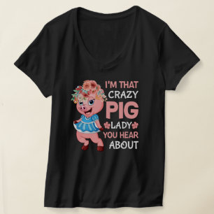 T-shirt Drôle dame de cochon de mot art