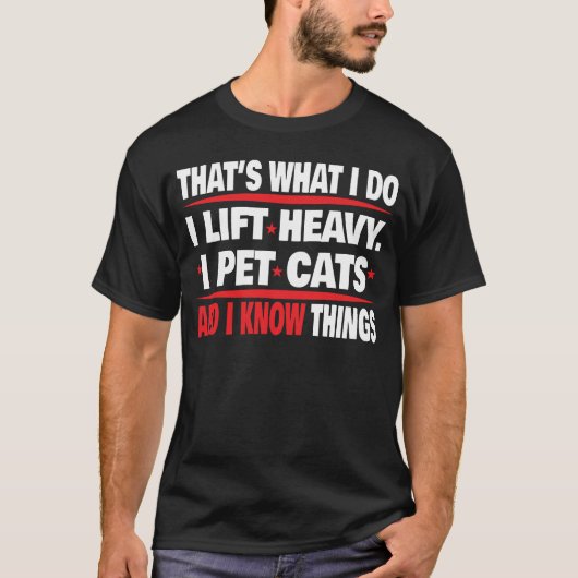 T-shirt drôle d'animal de chat de musculation de s (Devant)