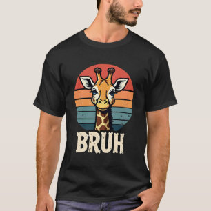 T-Shirt drôle d'animal girafe visage meme festif N
