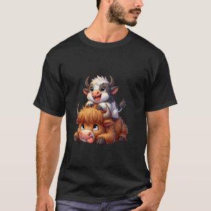 T-shirt drôle d'animal pour garçons et filles vache des Hi