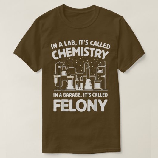 T-shirt Drôle dans un laboratoire appelé Chimie scientifiq (Design devant)