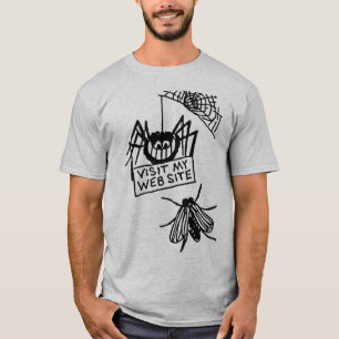 T-shirt Drôle d'araignée dit Visitez mon site Web Dessin a