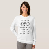 T-shirt Drôle Dasher Danseur Prancer Boit Noël (Devant entier)