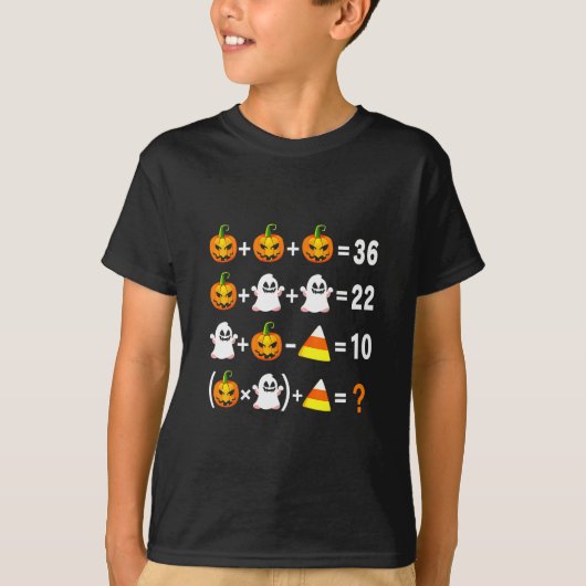 T-shirt Drôle de 67 Mème Citrouille Fantôme Prof de Maths (Devant)