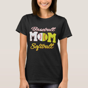 T-shirt Drôle de baseball de softball maman pour femmes
