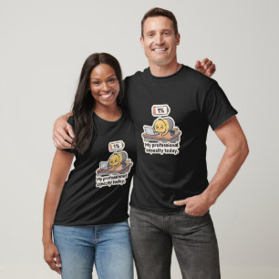T-Shirt drôle de batterie épuisée pour le bureau