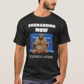 T-shirt Drôle de Bigfoot Programmeur Rechargeant Codage Pl (Devant)