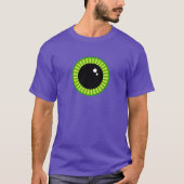 T-shirt Drôle de boule oculaire de monstre vert et violet (Devant)