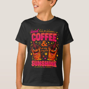 T-shirt Drôle de café glacé soleil été ambiance caféine