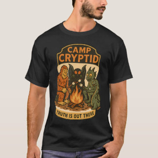 T-shirt Drôle de camp de cryptide Bigfoot Mothman Jackalop