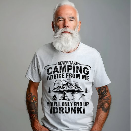 T-shirt Drôle de camping à boire des paroles