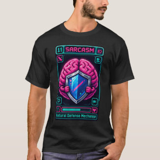 T-shirt Drôle de cerveau pixelisé Mécanisme de défense Sar