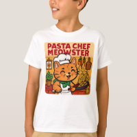 Drôle de chat de chef italien cuisine des pâtes