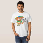 T-shirt drôle de chat de dessin animé Cinco De May (Devant entier)