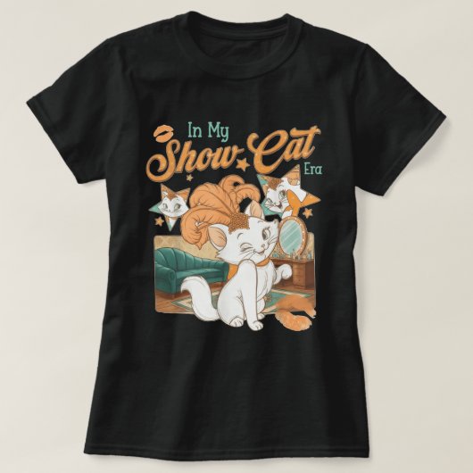 T-shirt drôle de chat de l'ère Showcat (Design devant)