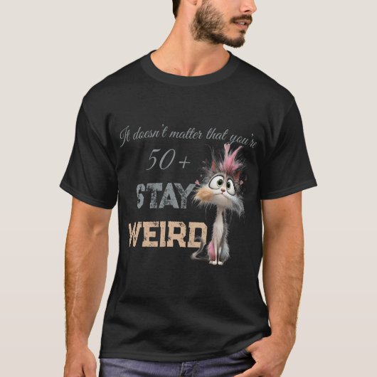 T-shirt Drôle de chat de plus de 50 ans (Devant)