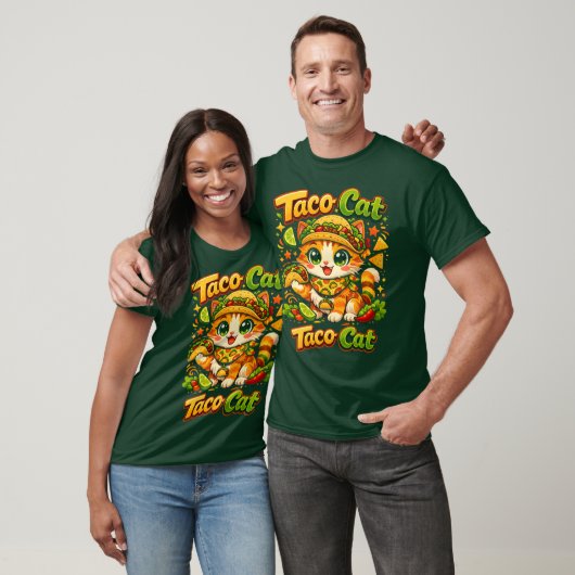 T-shirt drôle de chat de taco vibrant Cinco de May (Unisexe)