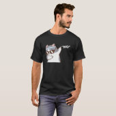 T-shirt drôle de chat dit non (Devant entier)