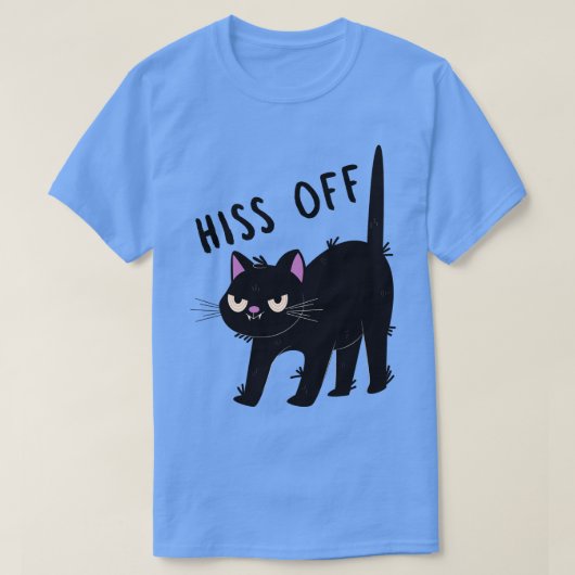 T-shirt drôle de chat Hiss Off Men Femmes (Design devant)