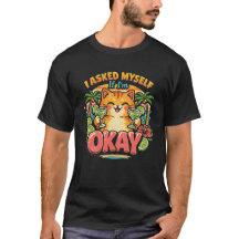T-shirt drôle de chat | Je me suis demandé si j'al