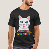T-shirt drôle de chat mignon - Pas de pensées just (Devant)