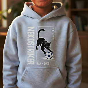 T-shirt drôle de chat noir de football – Cadeau po