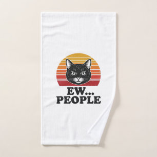 T-shirt drôle de chat noir Ew personnes rétro Suns