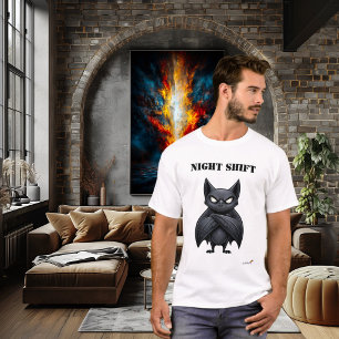 T-shirt drôle de chauve-souris de nuit