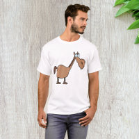 Drôle de cheval derpy Cheval brun idiot