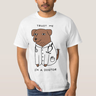T-SHIRT DRÔLE de CHIEN - brun