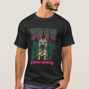 T-shirt Drôle de Chien de Berger Allemand Zombie Mignon et