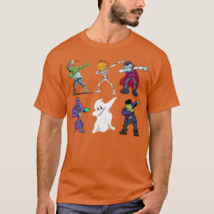 T-shirt Drôle de citrouille de zombie squelette de Hallowe