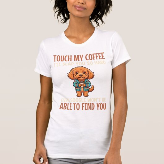 T-shirt Drôle de Cockapoo Amateur de Café (Devant)