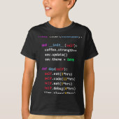 T-shirt Drôle de codage Python Cl Manger Code Sommeil  (Devant)