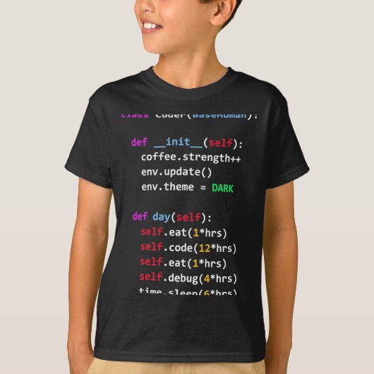 T-shirt Drôle de codage Python Cl Manger Code Sommeil (Devant)