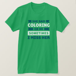 T-shirt drôle de coloriage