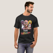 T-shirt Drôle de conception de fantôme de dinde de père No (Devant entier)