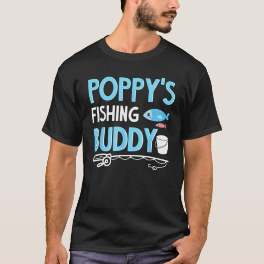 T-shirt drôle de copain de pêche de Poppy (Devant)