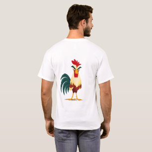 T-shirt drôle de coq 'Lève-toi et geins'