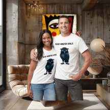 T-shirt drôle de corbeau avec Mauvais Présages Seu