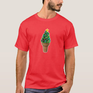 T-shirt drôle de crème glacée d'arbre de Noël