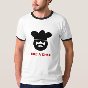 T-shirt drôle de cuisine pour les hommes   comme