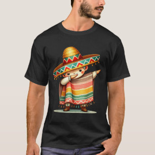T-shirt Drôle de dabbing mexicain poncho sombrero cinco de