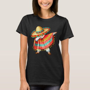 T-shirt Drôle de dabbing poncho mexicain sombrero cinco de