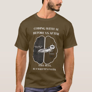 T-shirt drôle de développeur Coding avec l'IA Avan