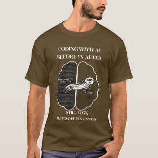 T-shirt drôle de développeur Coding avec l'IA Avan