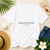Drôle de dialecte des îles Caïmans Geezum Peetum