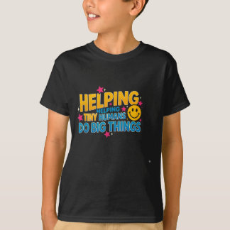 T-shirt Drôle de dicton aidant les petits humains gros sar